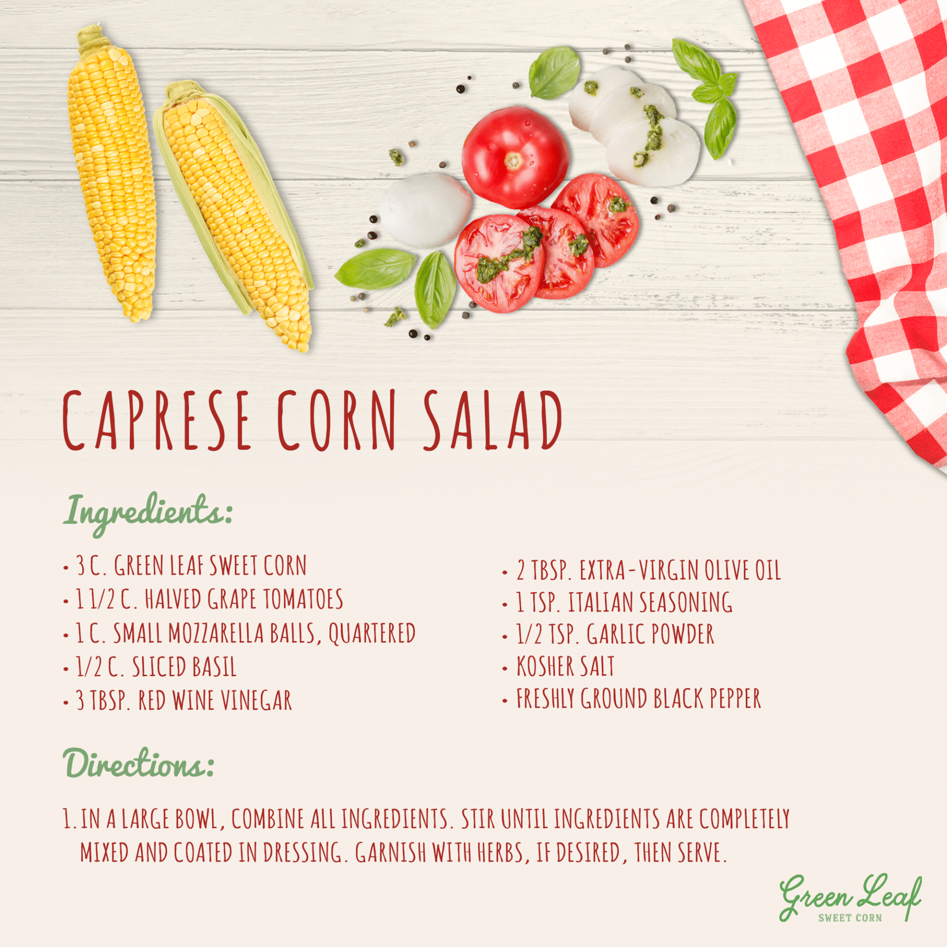 Caprese Corn Salad Recipe